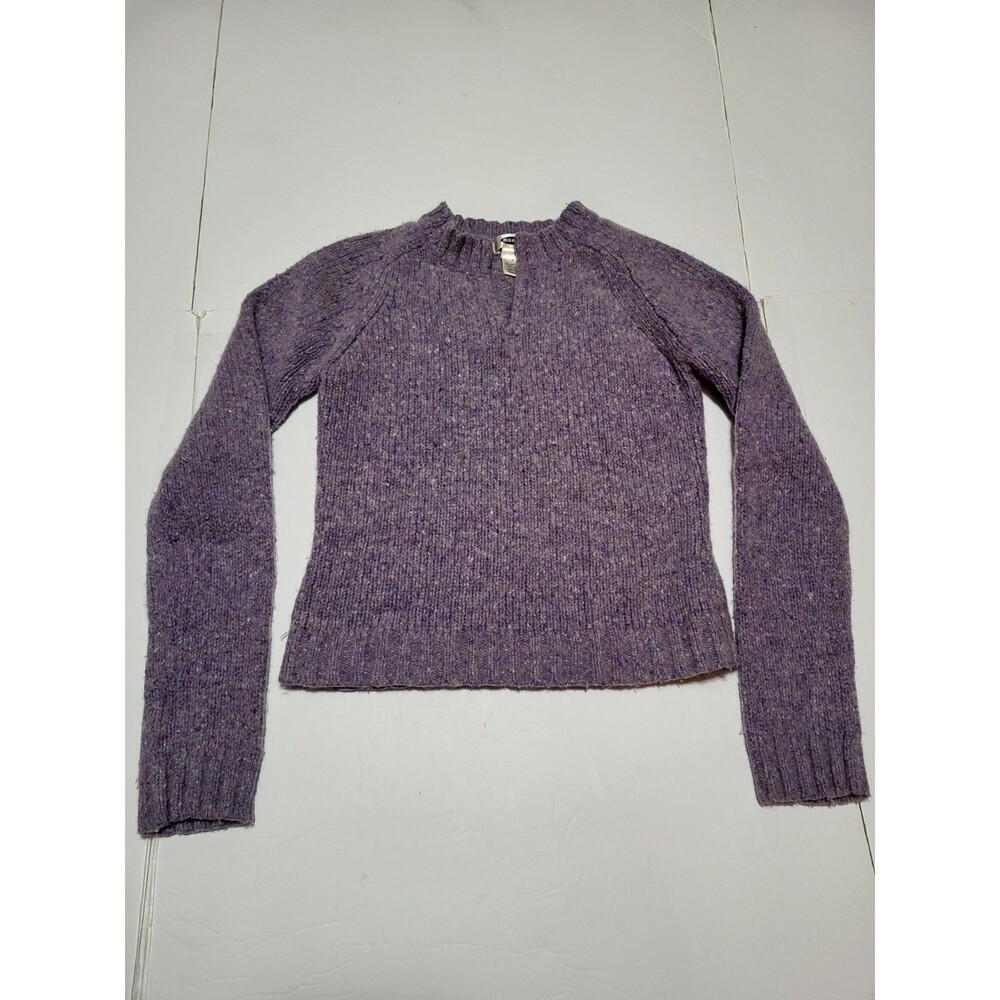(#L7) Old Navy Knit V-neck Pullover Sweater Youth Size Medium  Purple Lambs Wool